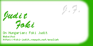 judit foki business card